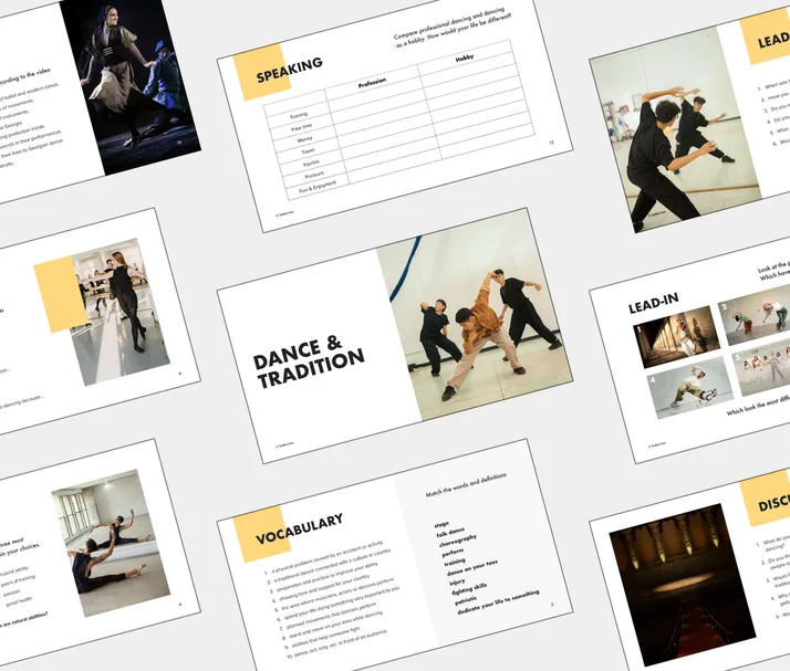 B1 lesson about Dance & Tradition, student Light PDF preview