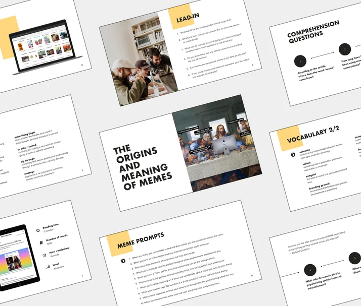 C1 lesson about The Origins and Meaning of Memes, student Light PDF preview